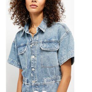 We the free Cropped Denim Jumpsuit XS